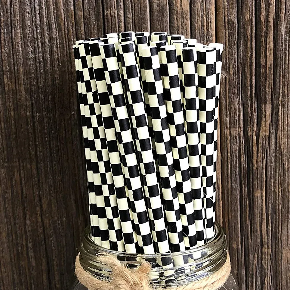 100 Pcs Black Checkered Paper Straws Bulk,White Check Buffalo Plaid Kids Birthday Race Car Party Drinking Juice Cake Pop Sticks
100 Pcs Black Checkered Paper Straws Bulk,White Check Buffalo Plaid Kids Birthday Race Car Party Drinking Juice Cake Pop Sticks