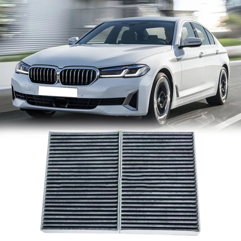 

2Pcs Car Cabin Air Filter 64119366403 For BMW 5 6 7 Series G30 G38 G32 G12 Air Conditioning Inlet Filter