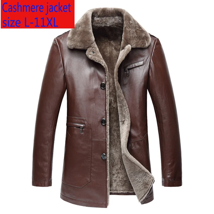 Genuine New Men Fur Winter Luxury Sheep Leather Coat Loose Casual Wool Liner Turn-down Collar Super Large Plus Size S-10XL 11XL
Genuine New Men Fur Winter Luxury Sheep Leather Coat Loose Casual Wool Liner Turn-down Collar Super Large Plus Size S-10XL 11XL