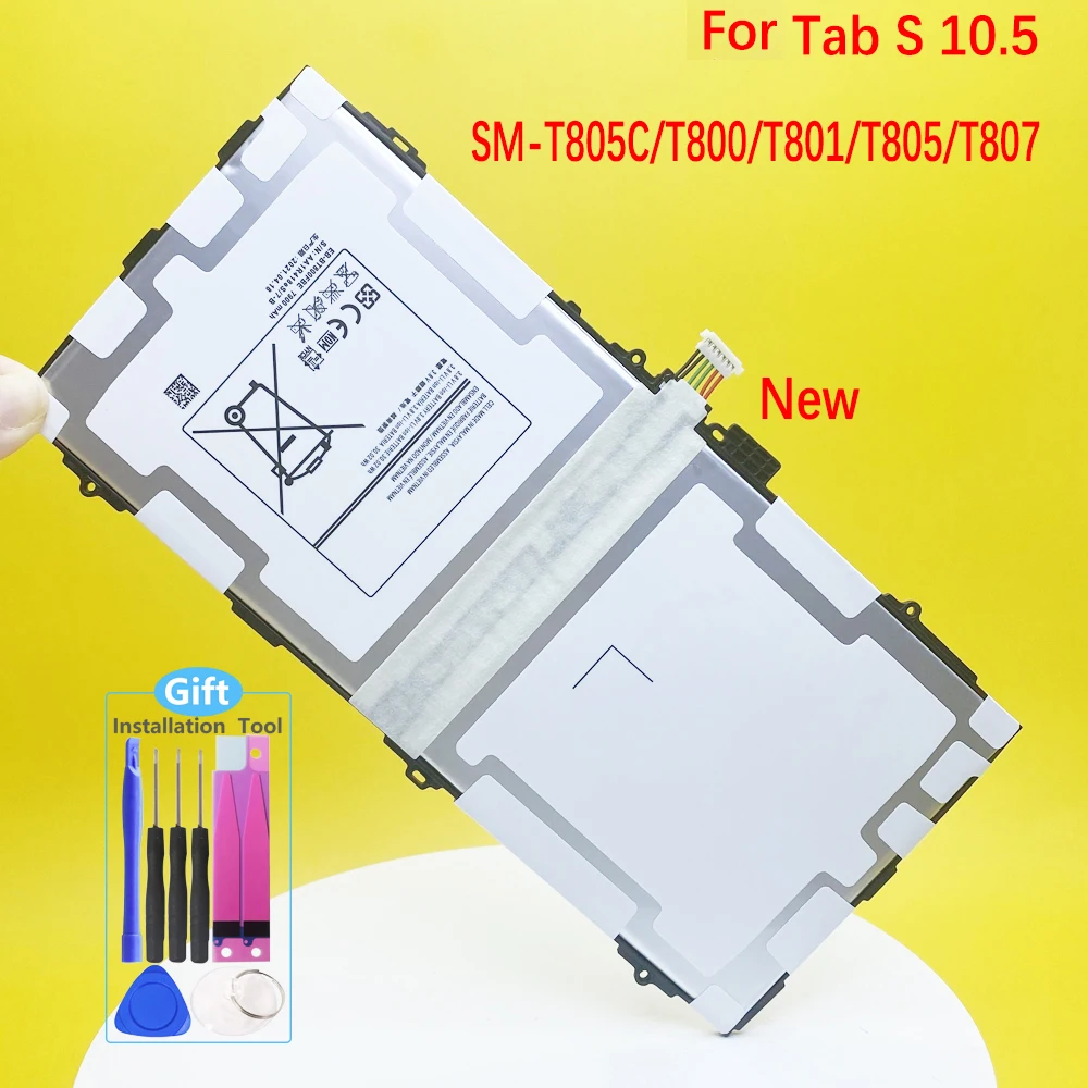 

NEW EB-BT800FBU BT800FBE BT800FBC Battery For Samsung GALAXY Tab S 10.5 SM-T805C/T800/T801/T805/T807 7900mAh