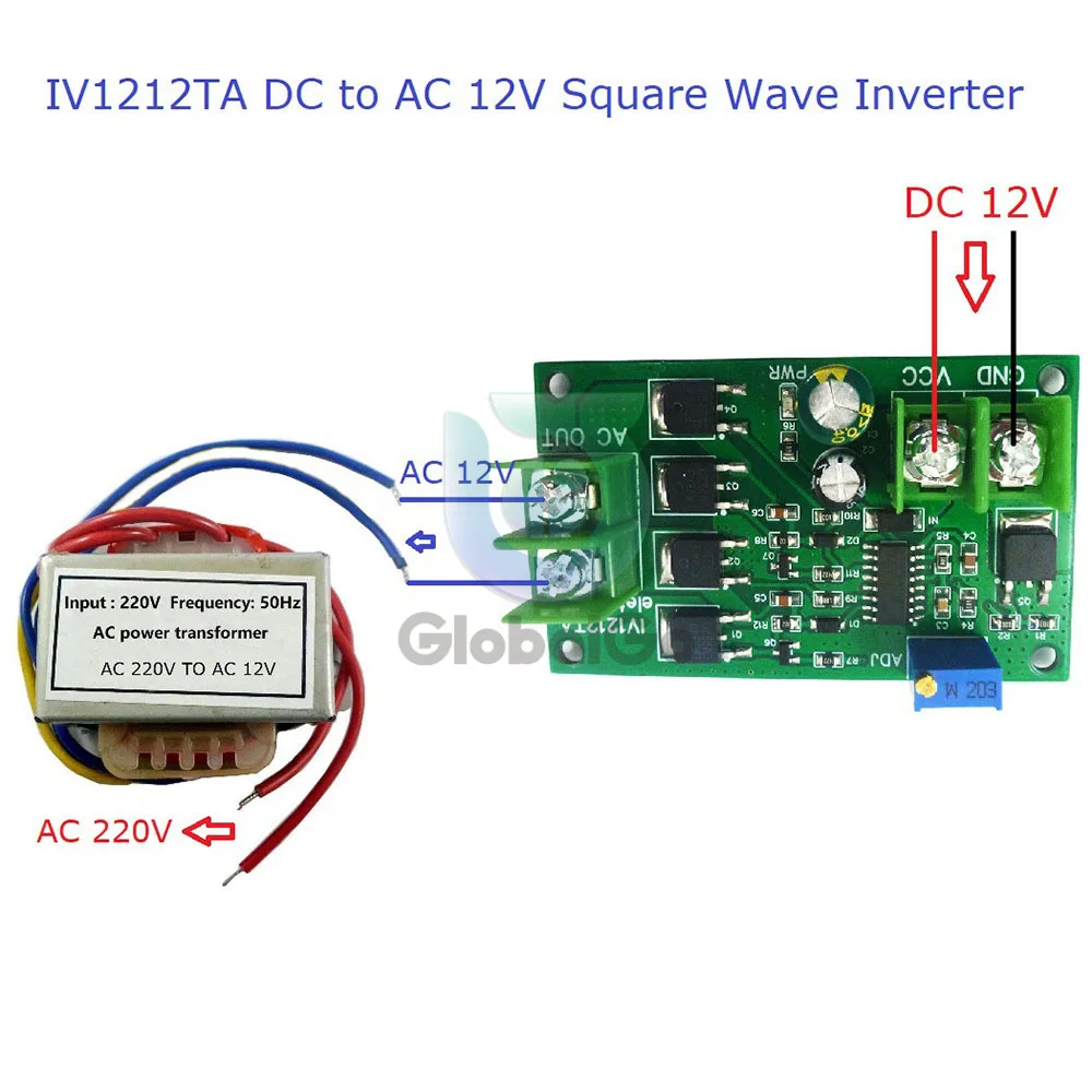 200W DC 12V to AC 12V Inverter 50Hz Square Wave Signal Generator Module 12W AC 12V to 220V Power Transformer Board
200W DC 12V to AC 12V Inverter 50Hz Square Wave Signal Generator Module 12W AC 12V to 220V Power Transformer Board