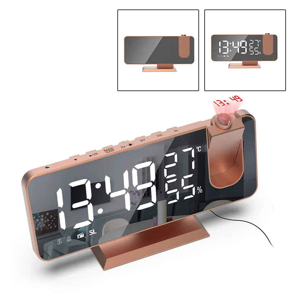 LED Digital Projection Alarm Clocks With FM Radio USB Electronic Ceiling Projector Alarm Clock Bedroom Desktop Clock Decoration
LED Digital Projection Alarm Clocks With FM Radio USB Electronic Ceiling Projector Alarm Clock Bedroom Desktop Clock Decoration
