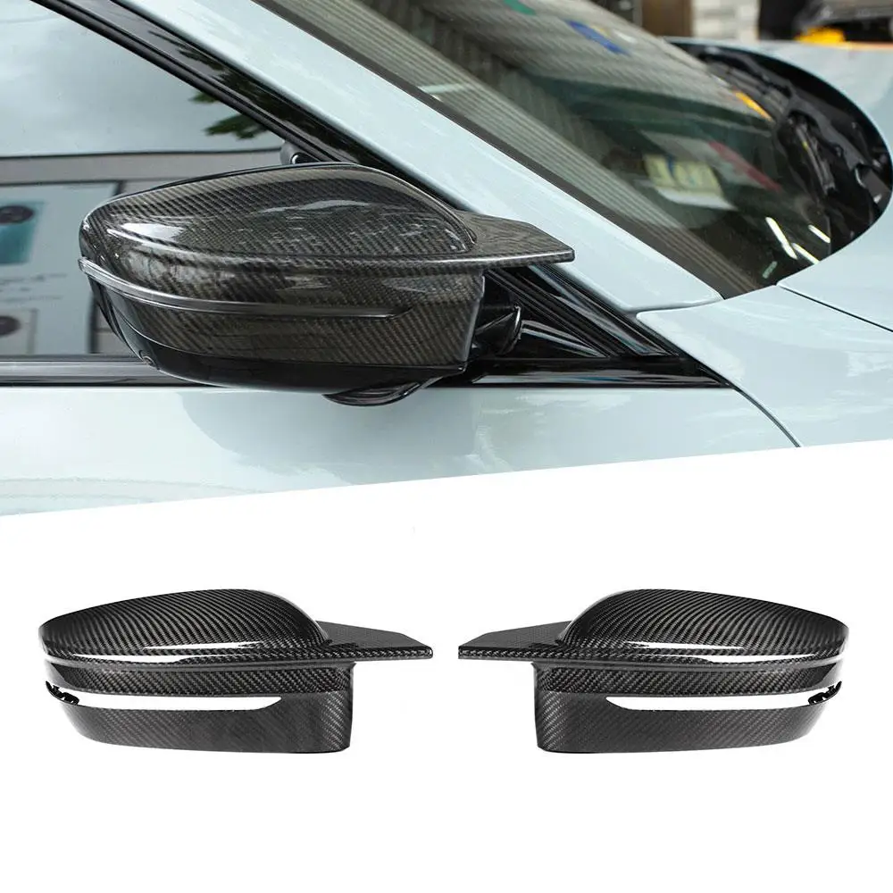 

Dry Carbon Fiber Rear view Mirror Cover Caps For BMW 2 series G42 2020+ Replacement style LHD