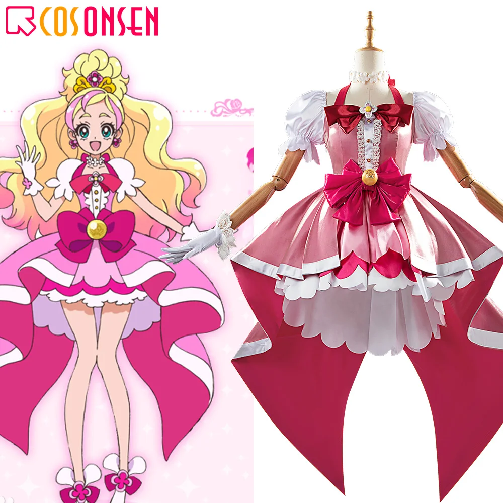 

Go! Принцесса Pretty Cure цветочный косплей костюм милая девочка розовое платье Униформа Хэллоуин вечерние ролевые игры наряд