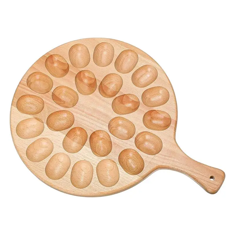 

Creative Egg Storage For Outdoor Deviled Egg Tray And Plates Egg Plate Serving Tray Wooden Tray With Durable Handle For Kitchen
