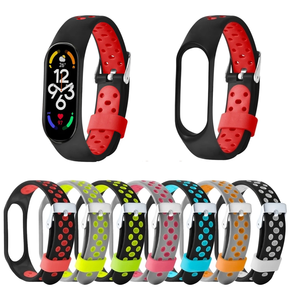 Ремешок спортивный двухцветный для Mi Band 7, сменный Браслет с вентиляционным отверстием и пряжкой с язычком
Ремешок спортивный двухцветный для Mi Band 7, сменный Браслет с вентиляционным отверстием и пряжкой с язычком