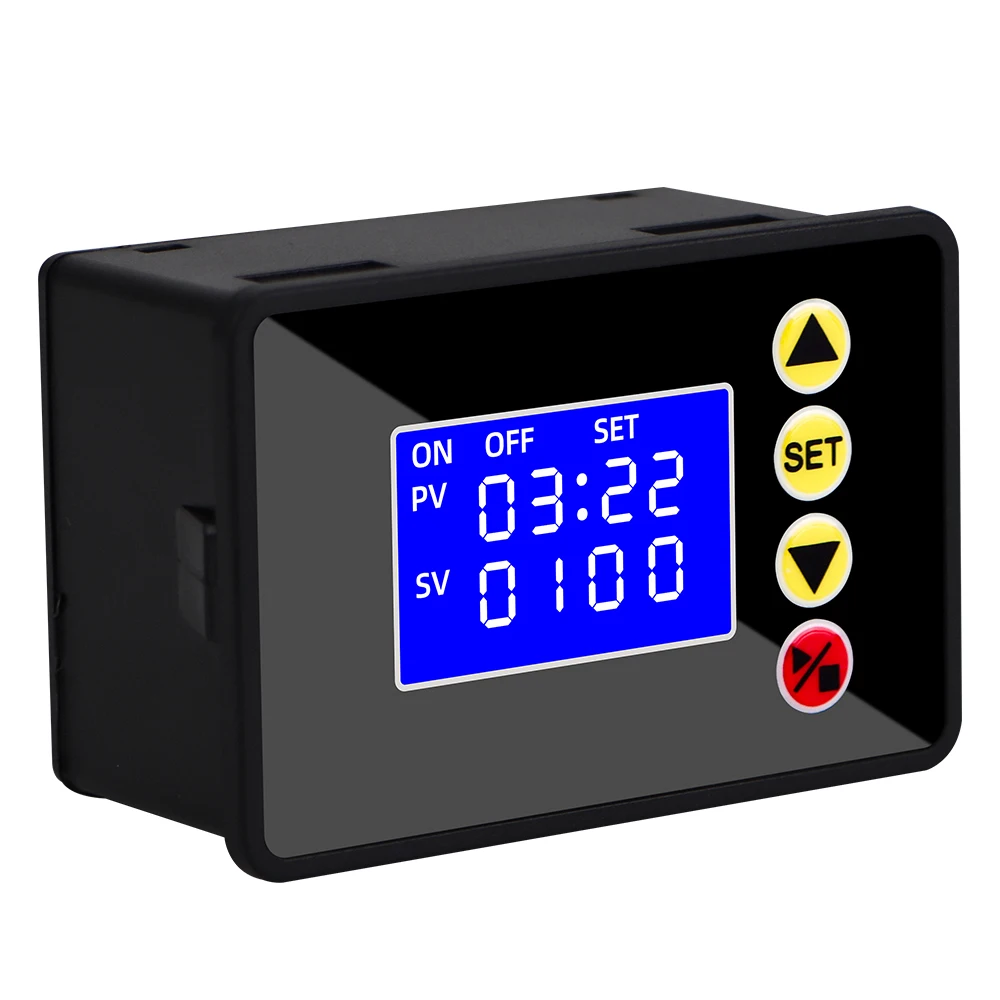 AC 110-220V DC 12V 24V LCD Digital Display Microcomputer Time Controller Timer 000-999h 000-999min 000-999s Control Module
AC 110-220V DC 12V 24V LCD Digital Display Microcomputer Time Controller Timer 000-999h 000-999min 000-999s Control Module