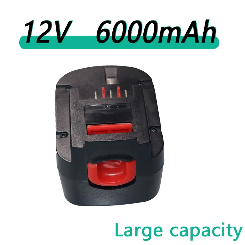 

12V 4000/6000mah Rechargeable Tool Battery For Black&Decker A12 A12EX FSB12 FS120B A1712 HP HP12 Ni-MH Replacement Drill Batte