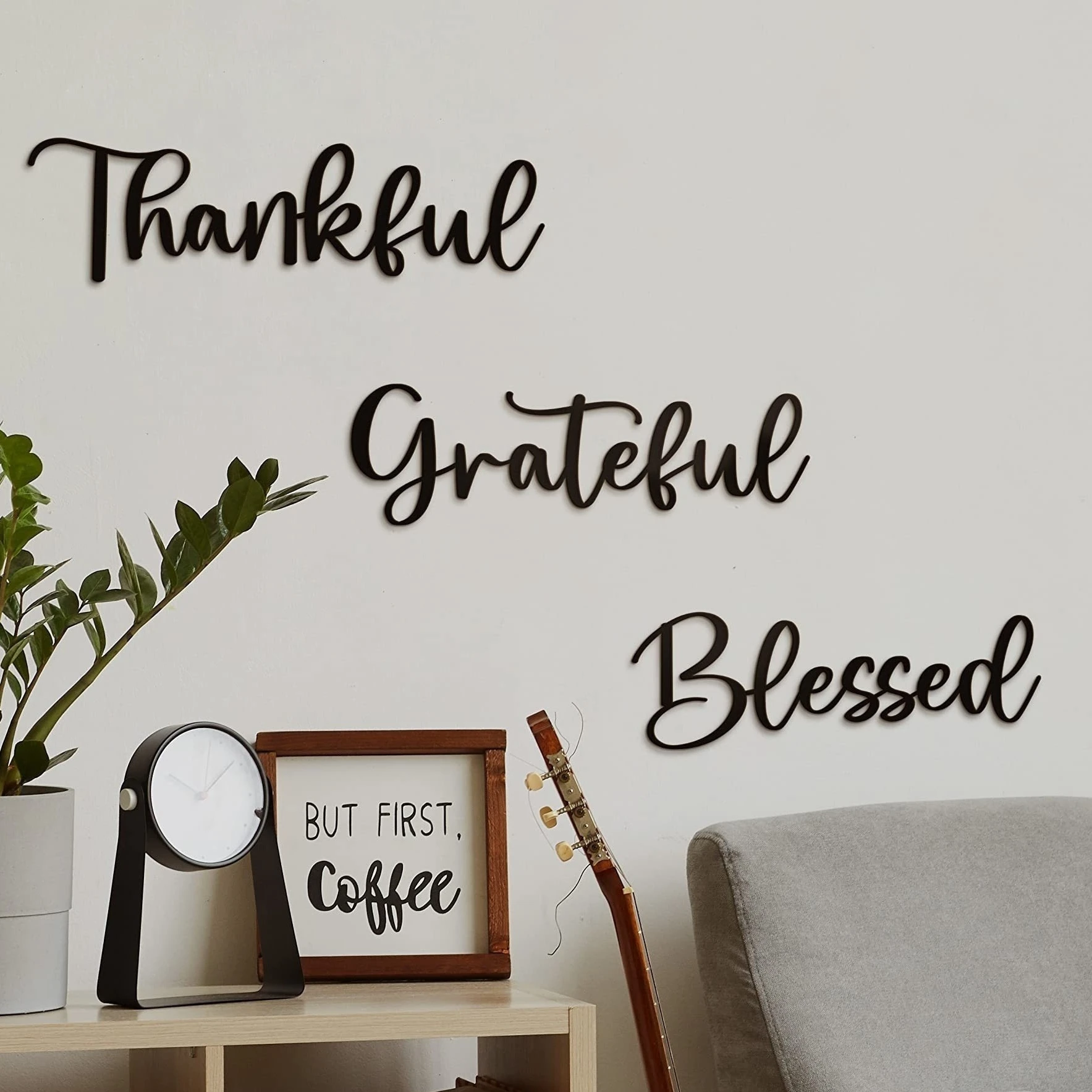 3pcs/set Grateful Blessed Metal Wall Art Decor, Black Thankful Grateful Blessed Sign, For Home Decor Be Grateful Wall Art Gift
3pcs/set Grateful Blessed Metal Wall Art Decor, Black Thankful Grateful Blessed Sign, For Home Decor Be Grateful Wall Art Gift