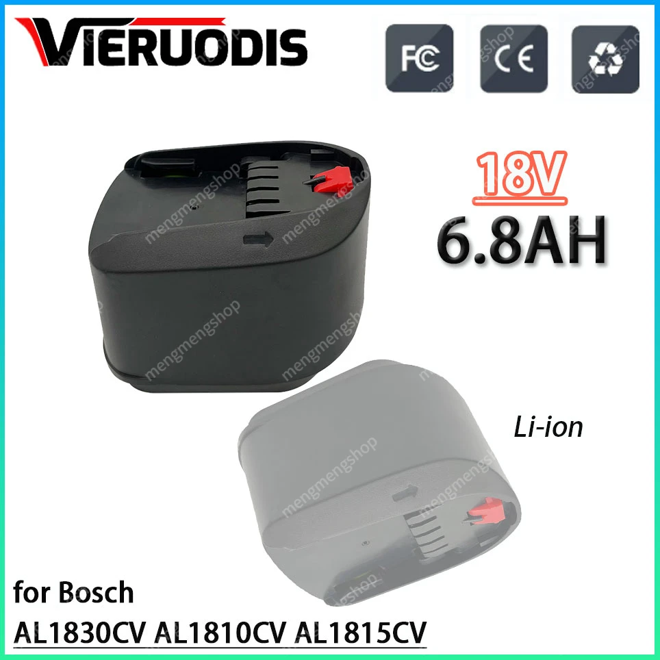 

For Bosch 18V 6.8AH/9.8AH Lithium Ion Rechargeable Tool Battery PBA PST PSB PSR Bosch Home, Garden Tools (TypeC only) AL1810CV
