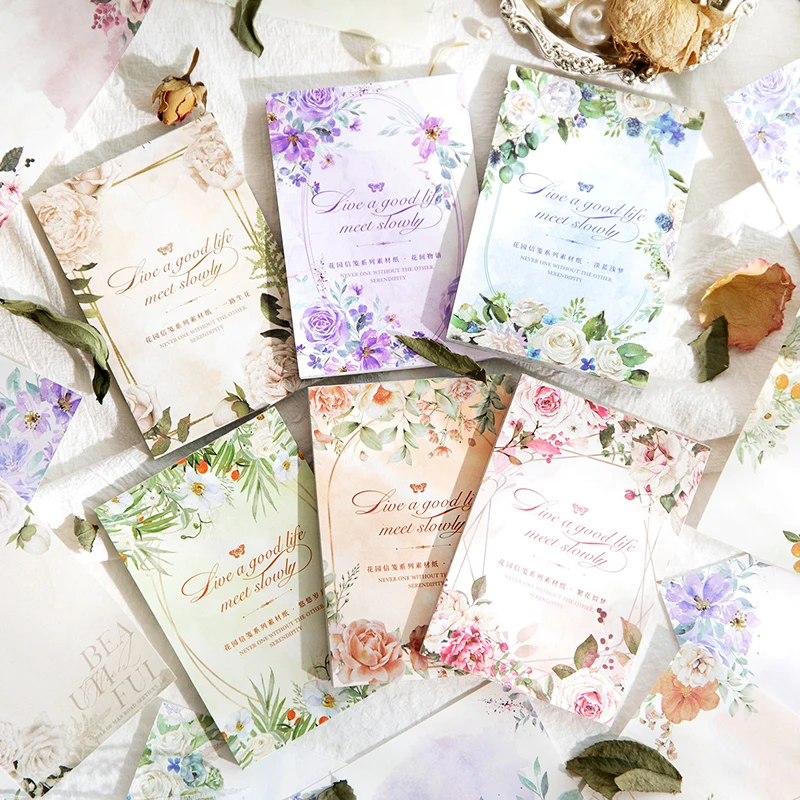 50Pcs Material Paper Romantic Flower Border Artistic Writing Message Hand Notebooks Decorative DIY Scrapbooking 68*98MM
50Pcs Material Paper Romantic Flower Border Artistic Writing Message Hand Notebooks Decorative DIY Scrapbooking 68*98MM