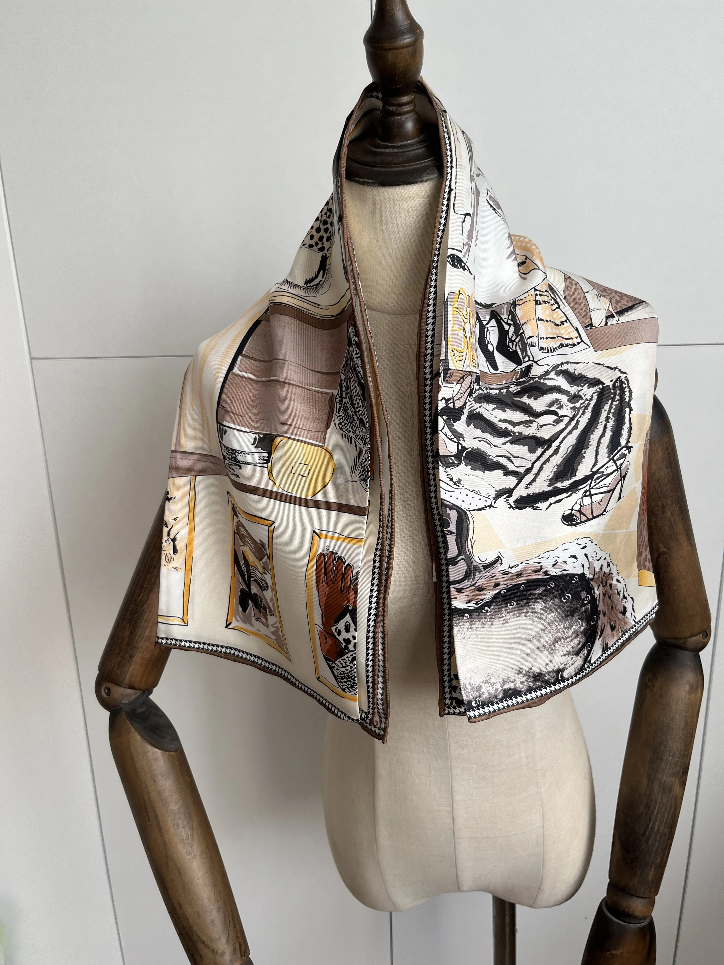 2023 new arrival fashion elegant brown100% silk scarf 90*90 cm square shawl twill wrap for women lady girl
2023 new arrival fashion elegant brown100% silk scarf 90*90 cm square shawl twill wrap for women lady girl