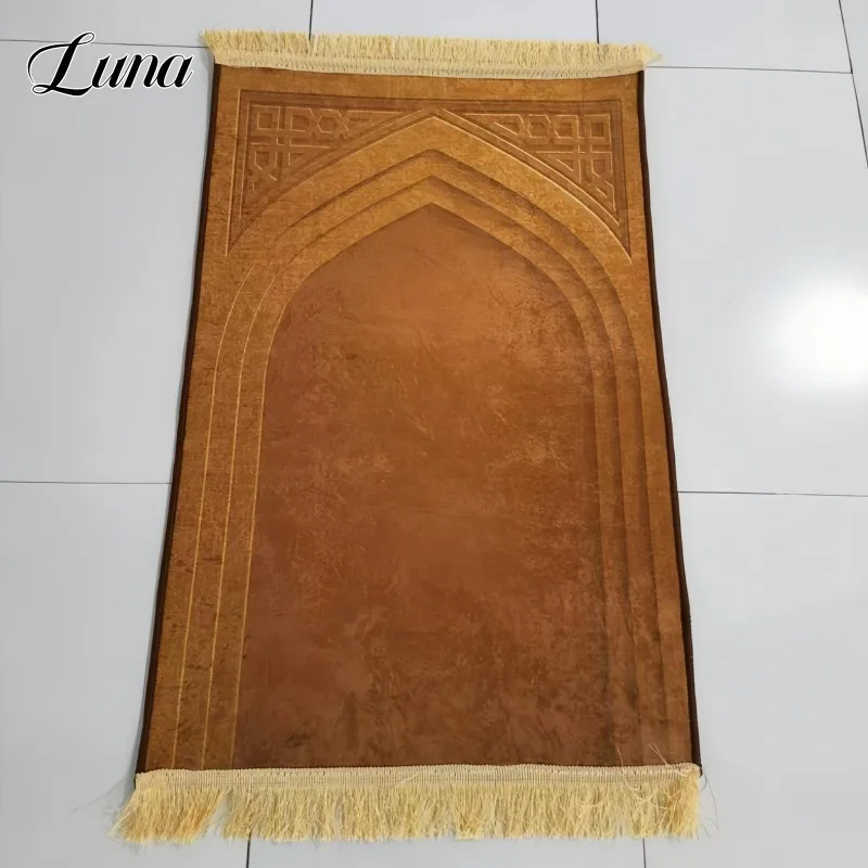 Islamic Ramadan Prayer Rug, Portable Classic Solid Worship Kneel Mat, Household Velvet Non-slip Tassel Prayer Carpet Eid Gifts
Islamic Ramadan Prayer Rug, Portable Classic Solid Worship Kneel Mat, Household Velvet Non-slip Tassel Prayer Carpet Eid Gifts