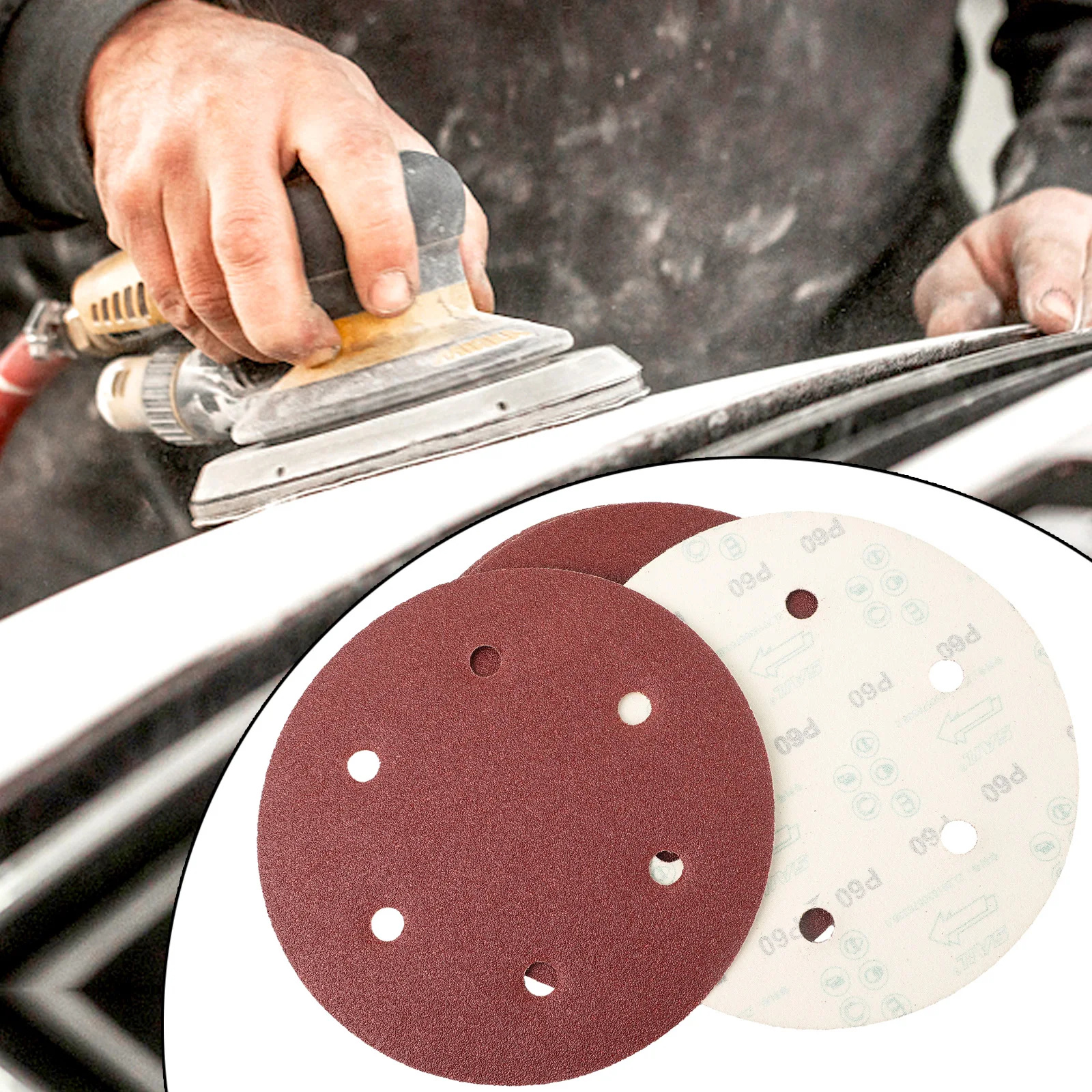 5pcs 9inch 225mm Sandpaper 6 Hole Hooks Loops Sanding Disc 40-2000 Grit Sanding Paper Wall Polisher Adhesive Tools Accessories
5pcs 9inch 225mm Sandpaper 6 Hole Hooks Loops Sanding Disc 40-2000 Grit Sanding Paper Wall Polisher Adhesive Tools Accessories