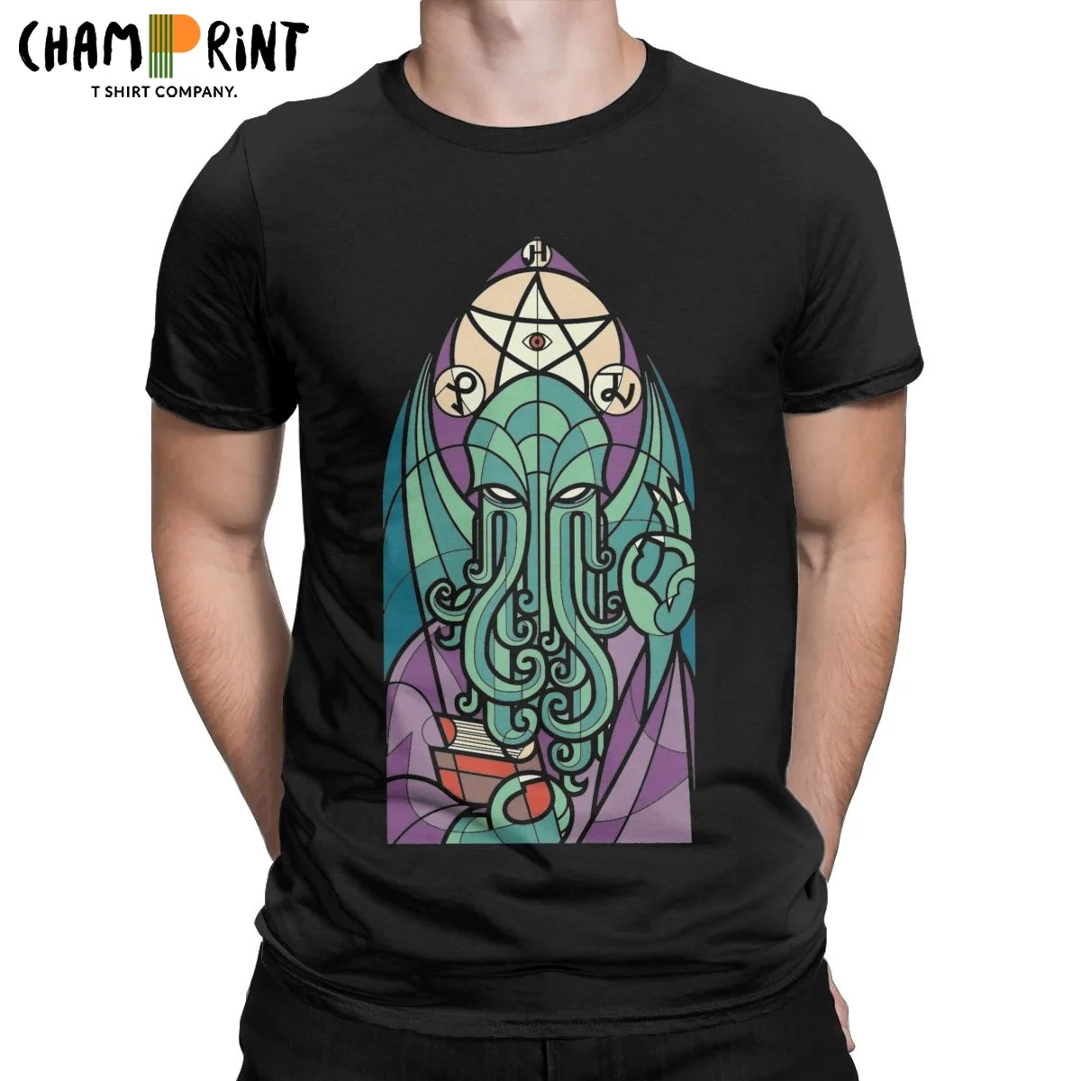 Футболка с изображением церкви Cthulhu, Мужская футболка из 100% хлопка с круглым вырезом и короткими рукавами, с юмористическим изображением монстра, футболка большого размера
Футболка с изображением церкви Cthulhu, Мужская футболка из 100% хлопка с круглым вырезом и короткими рукавами, с юмористическим изображением монстра, футболка большого размера