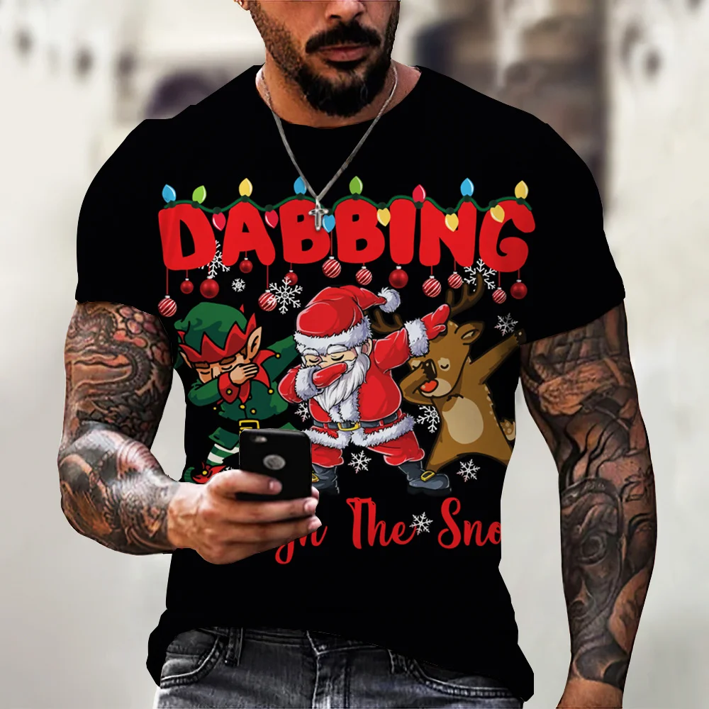 2023 Christmas Man T-shirt New Men Short Sleeve Holiday Dress Crew Neck Top Tee Santa Claus Streetwear Fashion Cool T Shirts
2023 Christmas Man T-shirt New Men Short Sleeve Holiday Dress Crew Neck Top Tee Santa Claus Streetwear Fashion Cool T Shirts