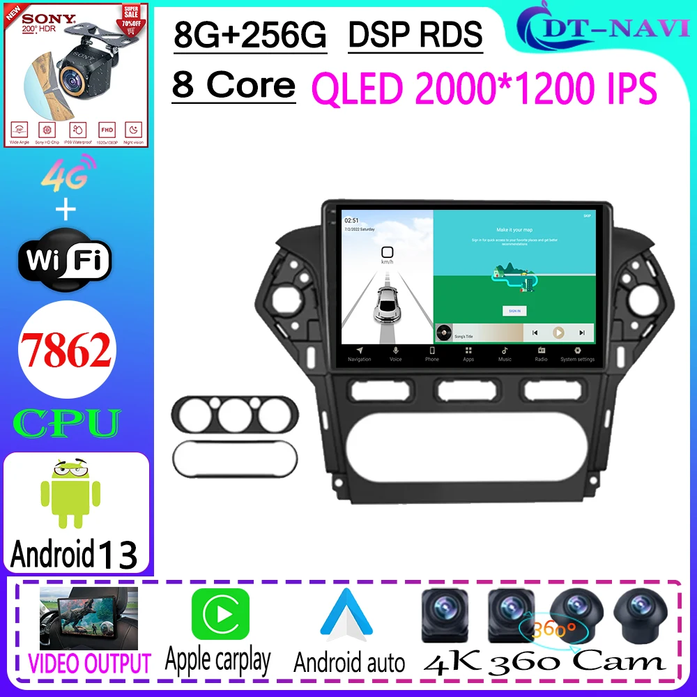 Автомагнитола мультимедийный видеоплеер Навигация стерео GPS для Ford Mondeo 4 2006 - 2010 5G WIFI BT 4G головное устройство DSP No 2 din dvd
Автомагнитола мультимедийный видеоплеер Навигация стерео GPS для Ford Mondeo 4 2006 - 2010 5G WIFI BT 4G головное устройство DSP No 2 din dvd