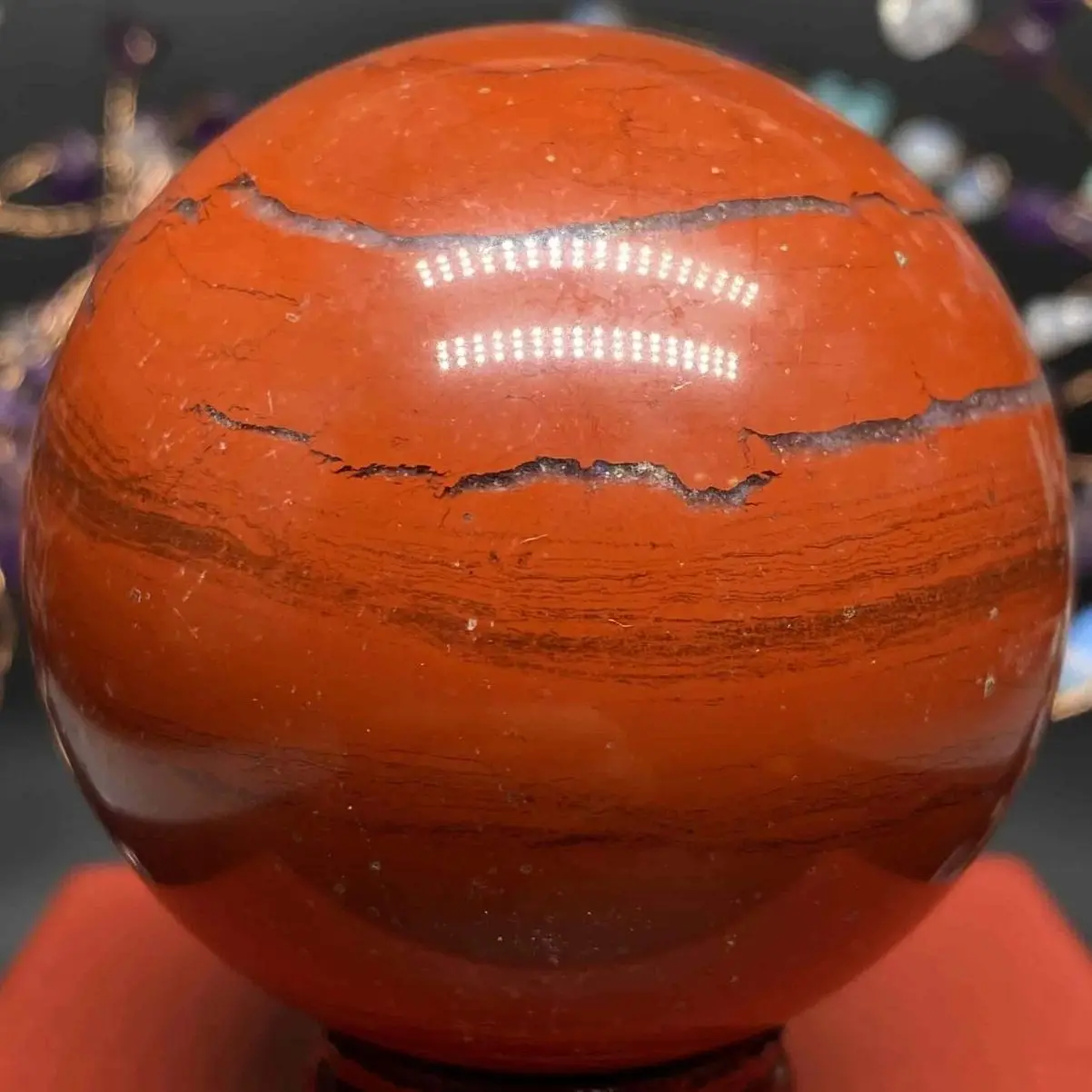 Natural Red Jasper Crystal Energy Ball, Reiki Healing Gift, Office Decoration Series, Hand Polished, Room Decoration Gift
Natural Red Jasper Crystal Energy Ball, Reiki Healing Gift, Office Decoration Series, Hand Polished, Room Decoration Gift