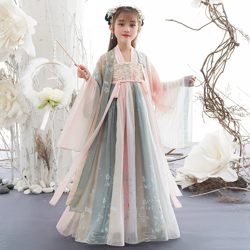 Chinese Kids Hanfu Dress Girls Ancient Traditional Embroidered Hanfu Sets Carnival Fairy Cosplay Costume Hanfu Dance Dress
Chinese Kids Hanfu Dress Girls Ancient Traditional Embroidered Hanfu Sets Carnival Fairy Cosplay Costume Hanfu Dance Dress