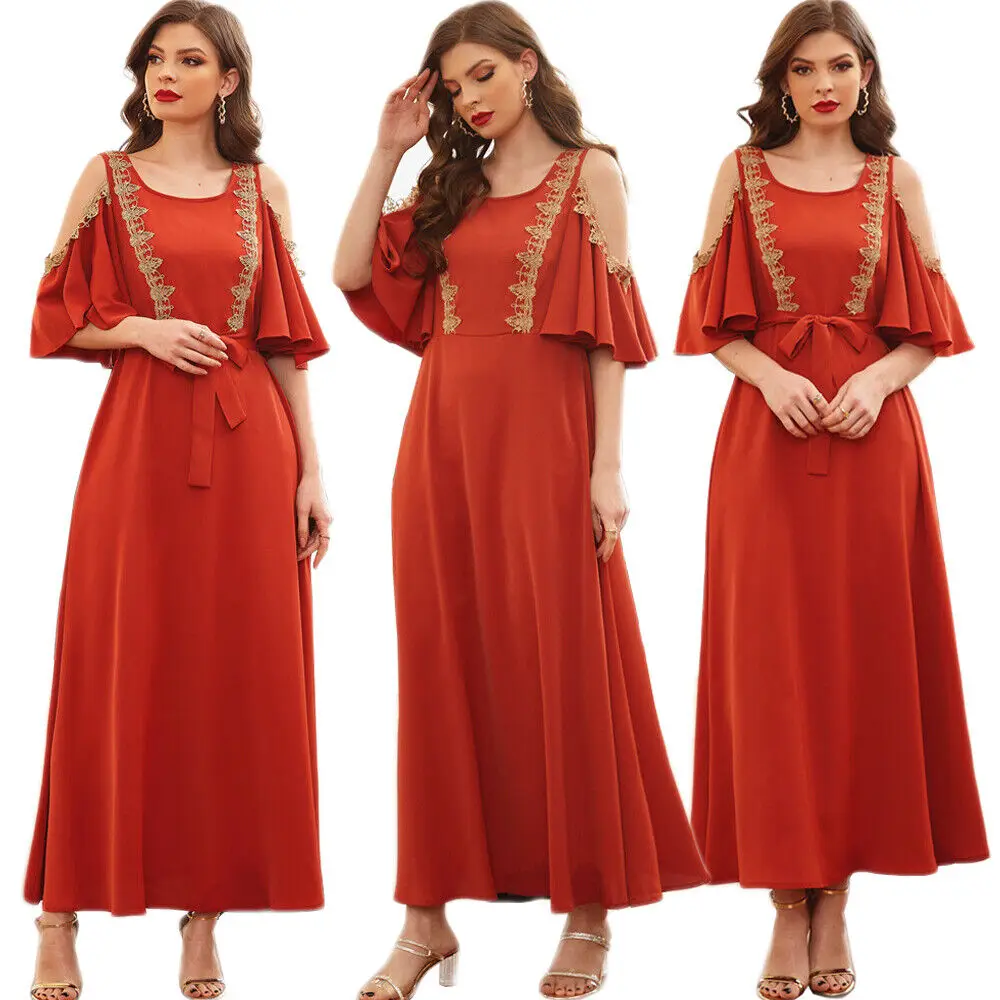 Women Long Dress Moroccan Women Muslim Abaya Long Maxi Dress Kaftan Evening Cocktail Party Gown 
Women Long Dress Moroccan Women Muslim Abaya Long Maxi Dress Kaftan Evening Cocktail Party Gown
