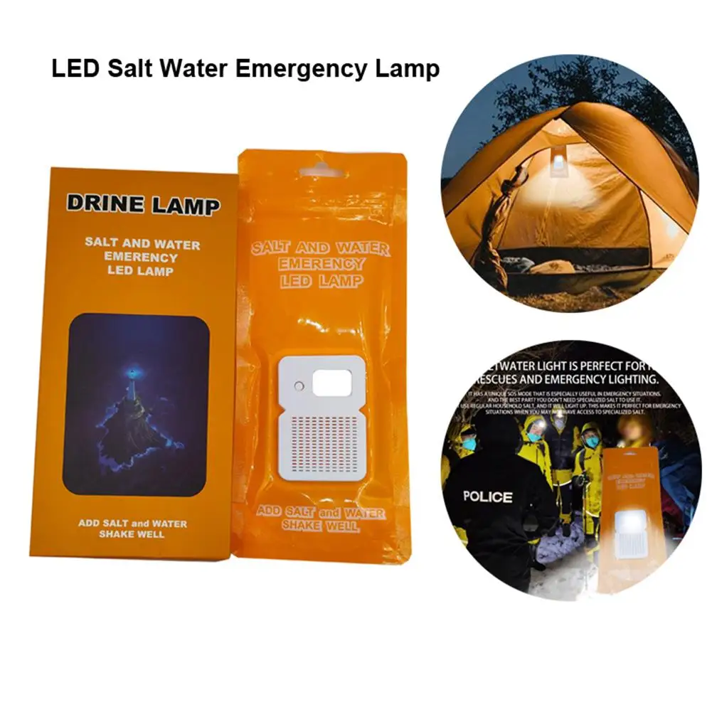 50LM LED Emergency Light Salt Water Lamp No Battery Required Portable Lantern For Hiking Camping Essentials Survival Gear
50LM LED Emergency Light Salt Water Lamp No Battery Required Portable Lantern For Hiking Camping Essentials Survival Gear