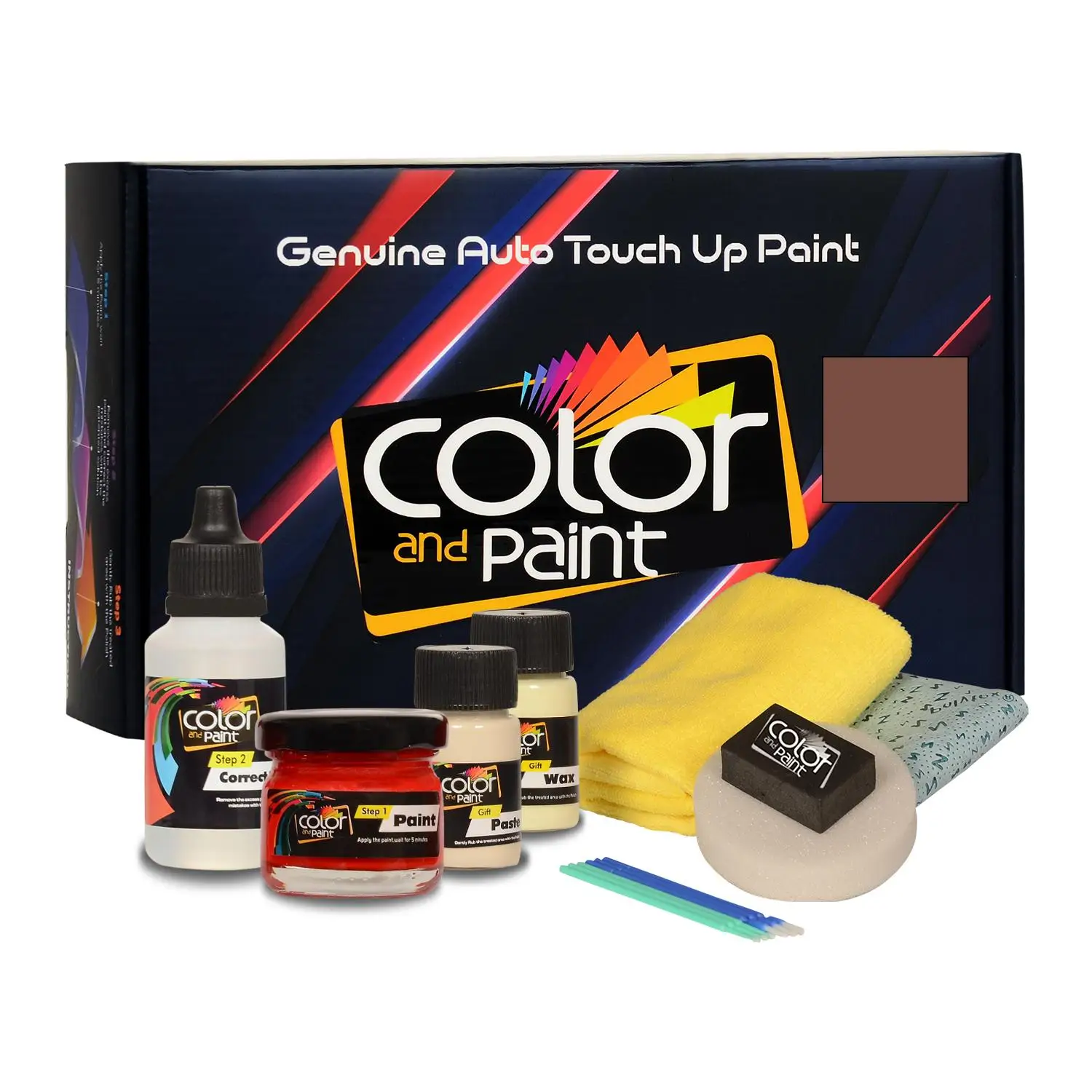 

Color and Paint compatible with Dodge Automotive Touch Up Paint - CHESTNUT BROWN MET - PU7 - Basic Care