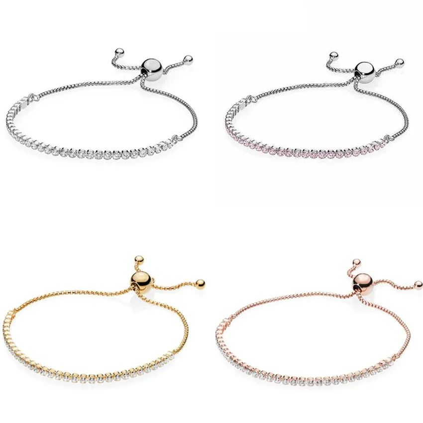 Authentic 925 Sterling Silver Clear & Pink Classic Tennis Sparkling Strand Adjust Bracelet Bangle Fit Bead Charm Fashion Jewelry
Authentic 925 Sterling Silver Clear & Pink Classic Tennis Sparkling Strand Adjust Bracelet Bangle Fit Bead Charm Fashion Jewelry