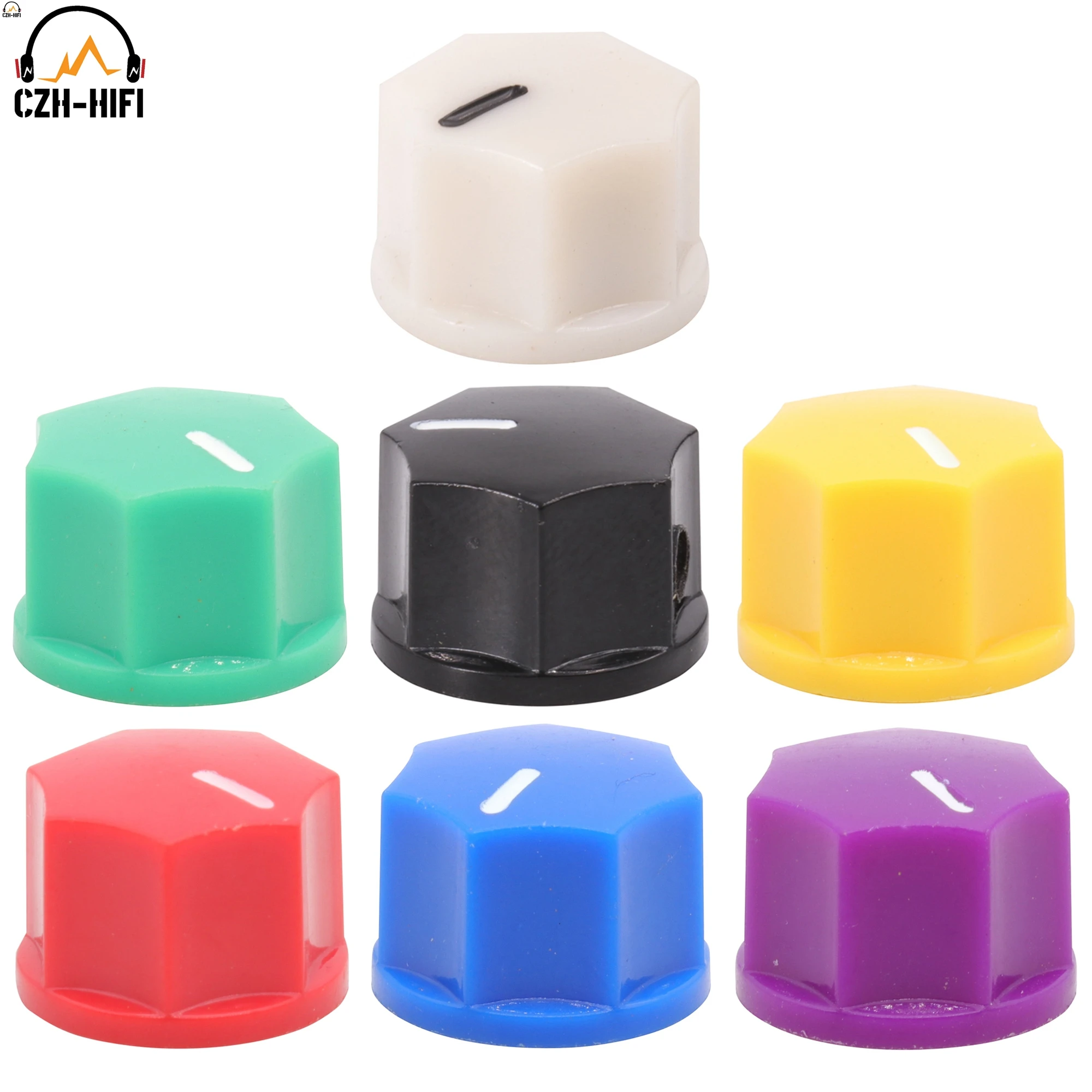 

15x10mm ABS Plastic 1/4" Set Pointer Knob Button for Vintage Audio Guitar AMP Effect Pedal Stomp Box OVerdrice DJ Mixer