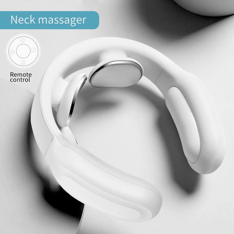

Portable Neck Electric Cervical Massager Pulse Heated Relaxation Wireless Hot Compress Spine Pain Health Care Household Tools