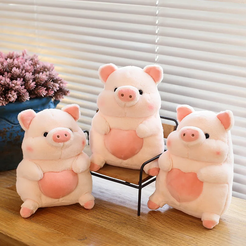 

20CM Cartoon Animal Cute Pink Love Angel Lying Pig Soft Stuffed Doll Children Plush Toy Girls Accompany Sleeping Pillow Kid Gift