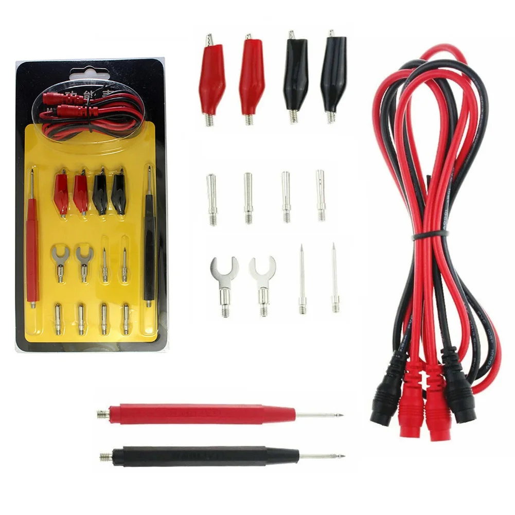 16 In1 Multimeter Test Leads Kit Probe Test Lead Needle Tip Multi-function Combination Line Insulated Handle For 4MM Multimeter
16 In1 Multimeter Test Leads Kit Probe Test Lead Needle Tip Multi-function Combination Line Insulated Handle For 4MM Multimeter