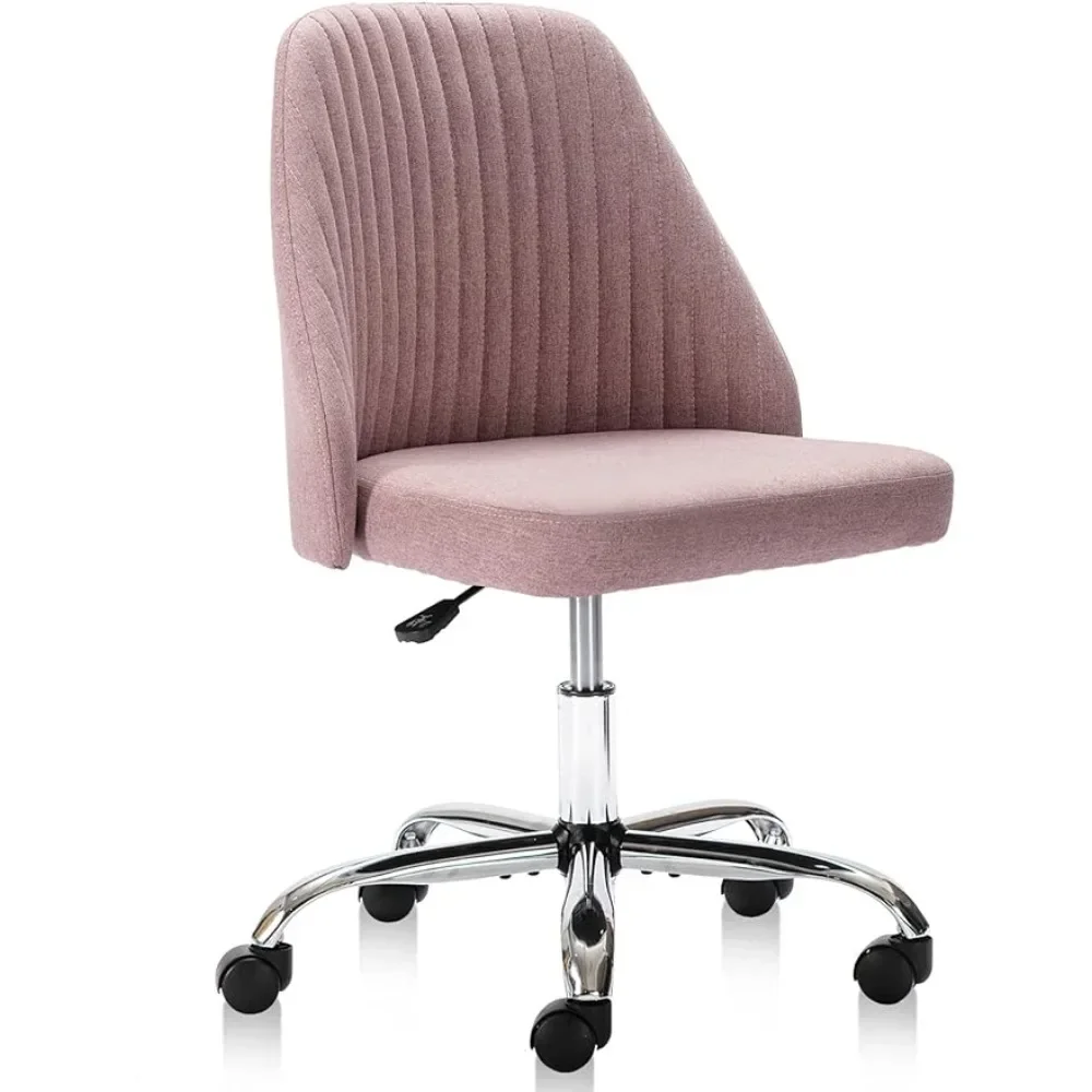 

Comfortable Back Seat Armless Choise Office Desk Chair Modern Cute Rolling Vanity Swivel Task Chairs With Wheels Playseat Stool
