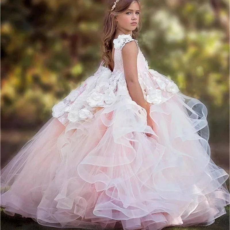 Flower Girl Dress Fluffy Lace Appliques Cascading Child Baby Girl Dress Wedding Birthday Party First Communion Holiday
Flower Girl Dress Fluffy Lace Appliques Cascading Child Baby Girl Dress Wedding Birthday Party First Communion Holiday