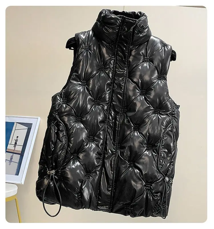 Women Stand Collar 2024 New Bright Color Cotton Padded Jacket Sleeveless Female Autumn Winter Waistcoat Coat Vest Outerwear
Women Stand Collar 2024 New Bright Color Cotton Padded Jacket Sleeveless Female Autumn Winter Waistcoat Coat Vest Outerwear