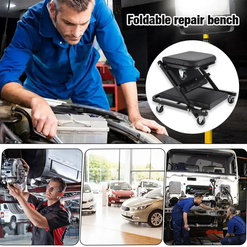 Mechanic Creeper With Folding Design Rolling Folding Car Creeper Seat Topside Creeper Flexible Padded Cushion For Garage Work
Mechanic Creeper With Folding Design Rolling Folding Car Creeper Seat Topside Creeper Flexible Padded Cushion For Garage Work