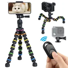 Tripod for Phone with Mobile phone Holder Gopro Mount, Mini flexible Desk Tripod with Remote for SmartPhone/Camera/Tablet
Tripod for Phone with Mobile phone Holder Gopro Mount, Mini flexible Desk Tripod with Remote for SmartPhone/Camera/Tablet