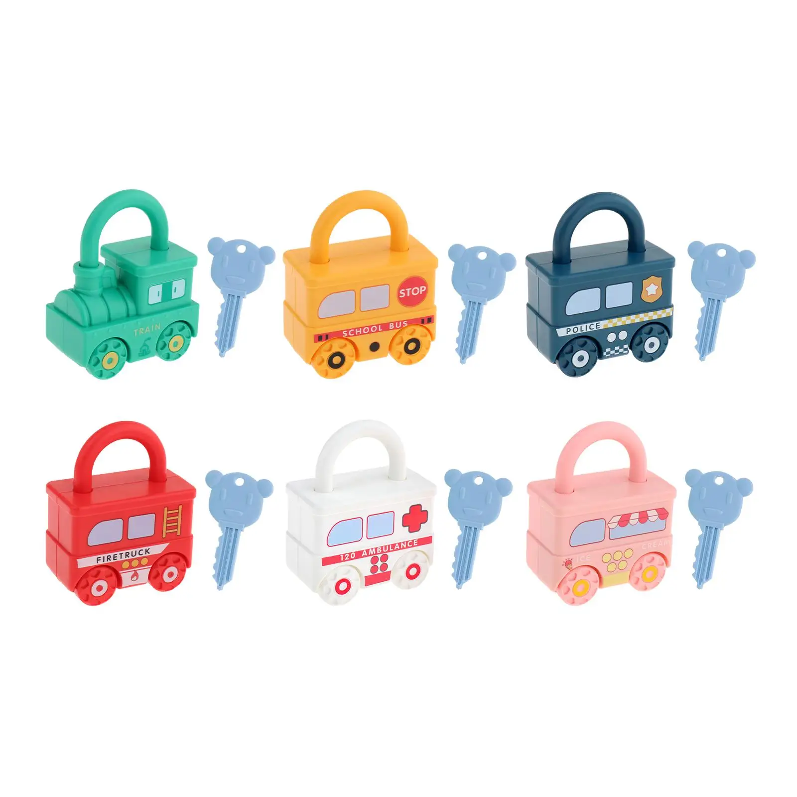 

Montessori Toy Teaching Props Fine Motor Skill Kids Learning Locks with Keys for Children Toddlers Preschool Birthday Gift