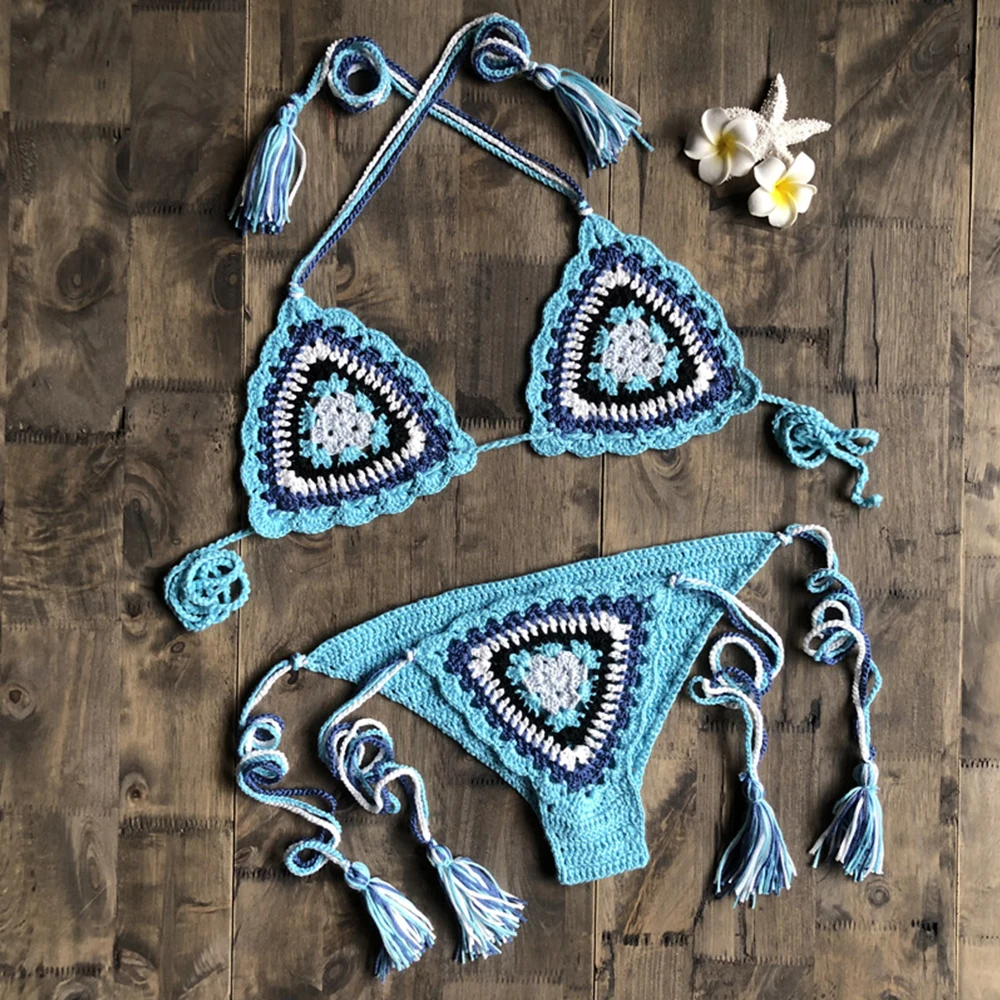 Summer Bikini Lingerie Sets Women Sexy Lingerie Bikini Set Crochet Swimsuit Bohemia Beach Swimwear Personalized Bathing Suit
Summer Bikini Lingerie Sets Women Sexy Lingerie Bikini Set Crochet Swimsuit Bohemia Beach Swimwear Personalized Bathing Suit