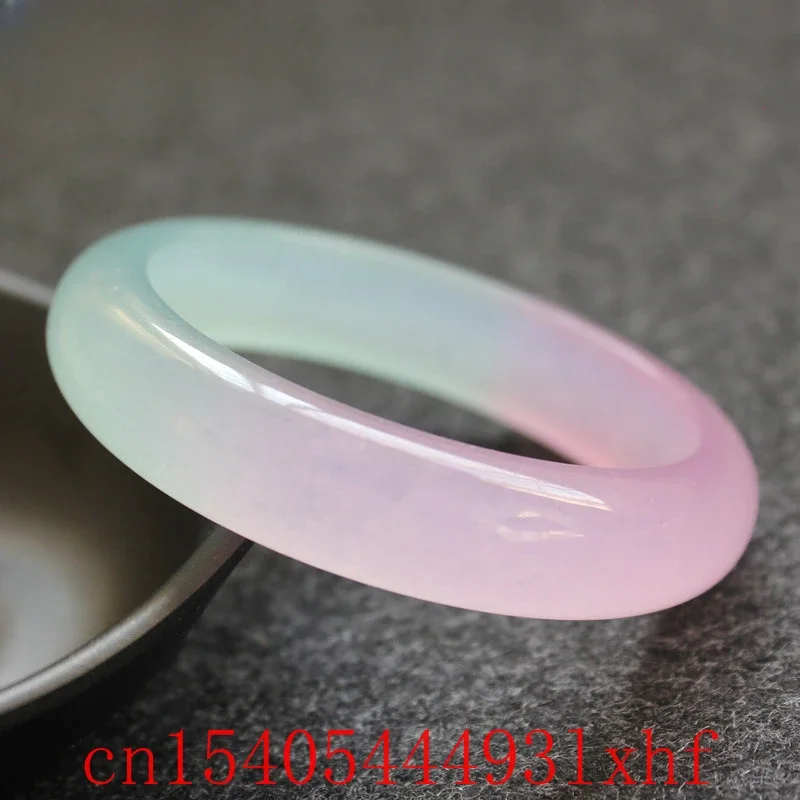 

Genuine Natural Color Ice Violet Jade Bangle Bracelet Fashion Fine Jewelry Designer Jadeite Luxury Charm Amulet Gifts for Women