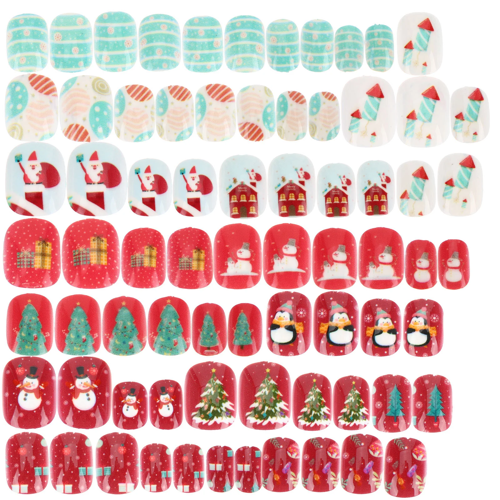 3 Sets Christmas Children's Nails False with Adhesive Fake Decors Delicate Wearable Plastic
3 Sets Christmas Children's Nails False with Adhesive Fake Decors Delicate Wearable Plastic