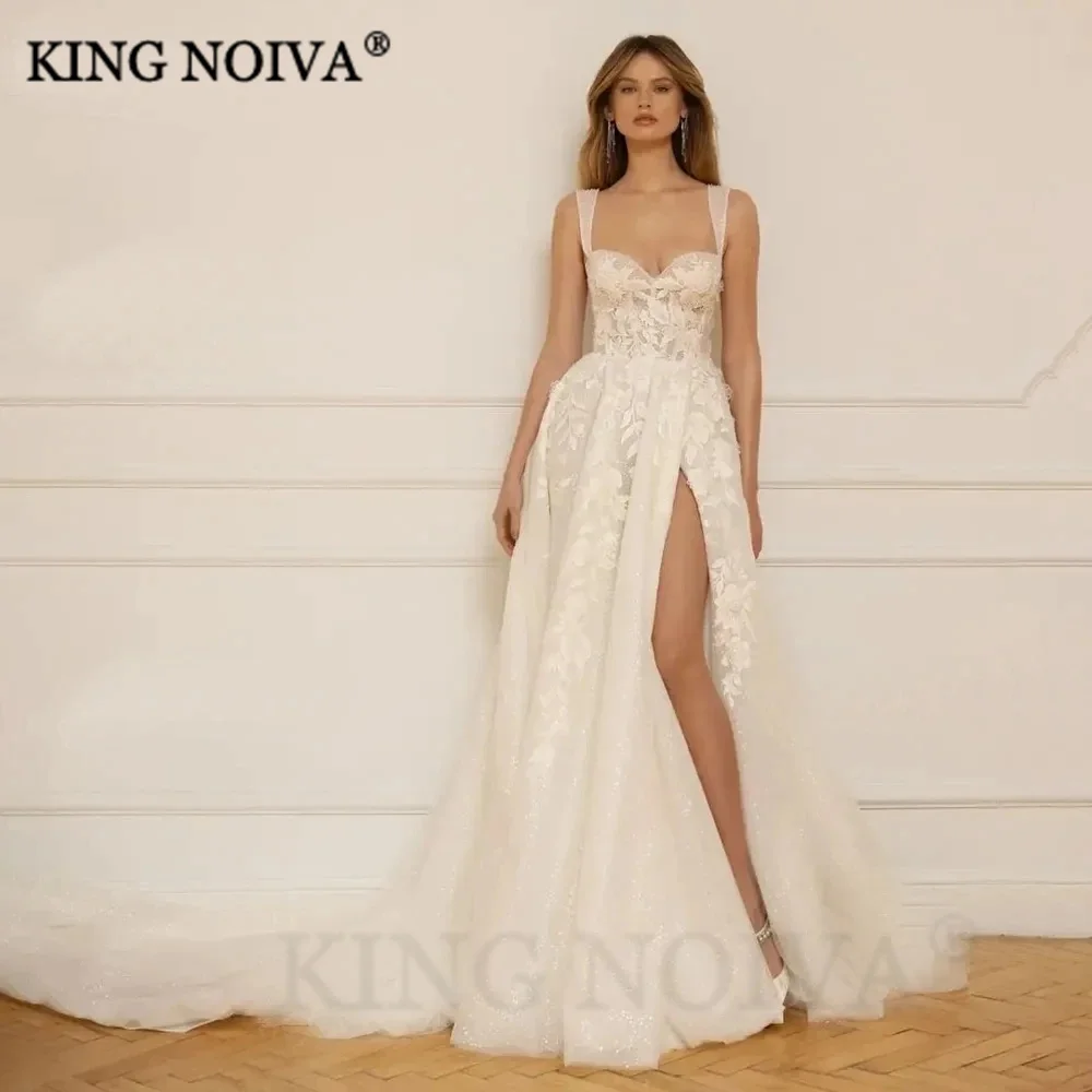 KING Vintage Sexy Appliques A-Line Wedding Dresses For Women 2024 Side Slit Floor Length Elegant Bridal Gown Vestido De Novia
KING Vintage Sexy Appliques A-Line Wedding Dresses For Women 2024 Side Slit Floor Length Elegant Bridal Gown Vestido De Novia