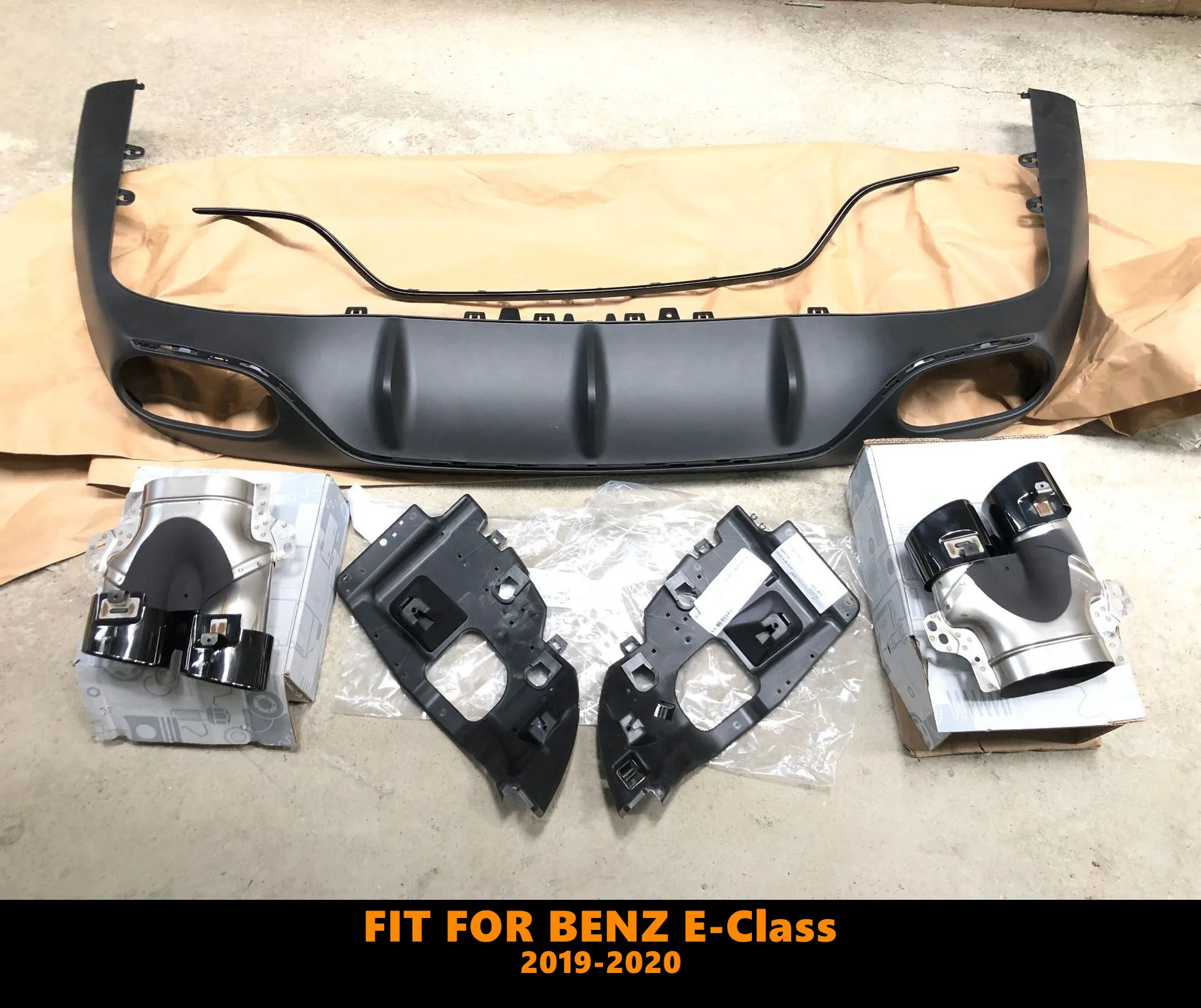 Rear Bumper Lip Diffuser With Exhaust Pipes Fit For Mercedes Benz E Class C238 Sport Coupe Upgrade E53 AMG Style 2019-2020
Rear Bumper Lip Diffuser With Exhaust Pipes Fit For Mercedes Benz E Class C238 Sport Coupe Upgrade E53 AMG Style 2019-2020