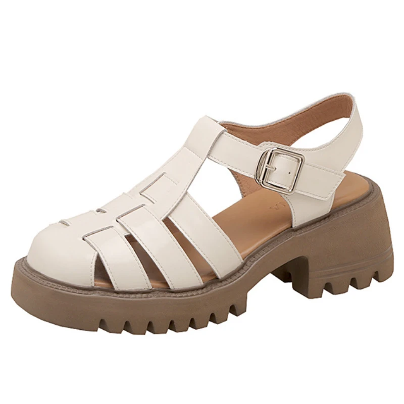 TAFN Summer Women's Sandals 6cm Genuine Leather Hot Sale Platform Mujer Comfy Fashion Ladies Buckle Non Slip Chunky Heel Shoes
TAFN Summer Women's Sandals 6cm Genuine Leather Hot Sale Platform Mujer Comfy Fashion Ladies Buckle Non Slip Chunky Heel Shoes