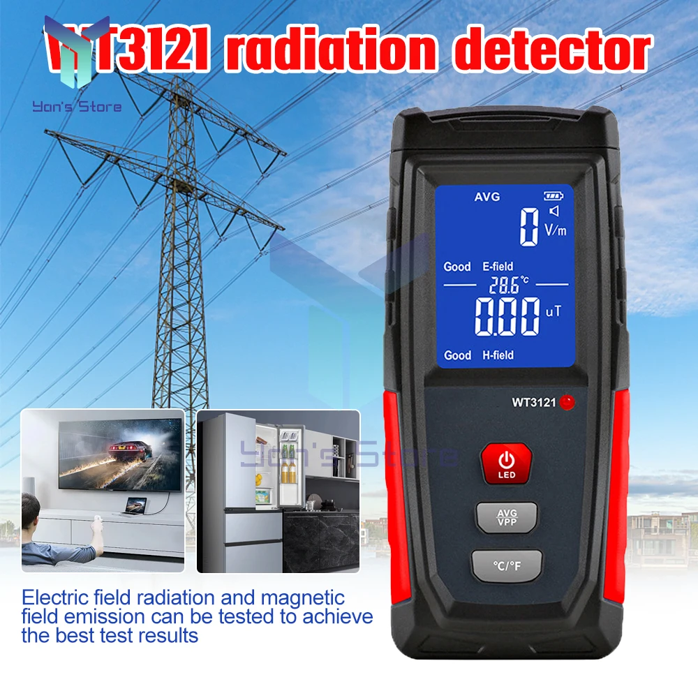 WT3121 Electromagnetic Field Radiation Detector Tester Meter Rechargeable Handheld Portable Counter Emission Dosimeter Computer
WT3121 Electromagnetic Field Radiation Detector Tester Meter Rechargeable Handheld Portable Counter Emission Dosimeter Computer