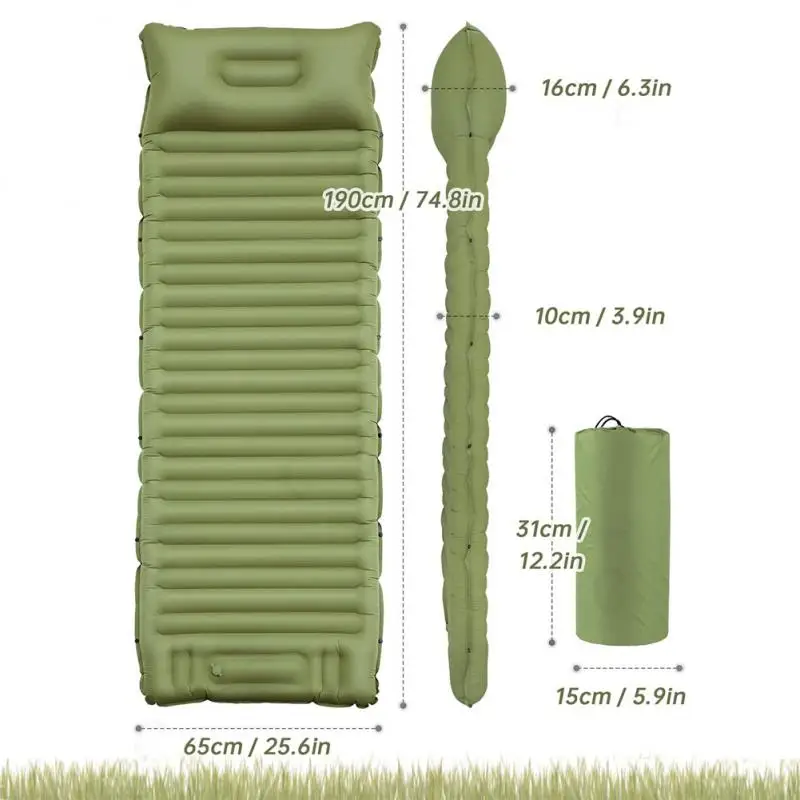 Outdoor Camping Sleeping Pad Inflatable Mattress With Pillows Ultralight Air Mat Built-in Inflator Pump Travel Hiking Mats
Outdoor Camping Sleeping Pad Inflatable Mattress With Pillows Ultralight Air Mat Built-in Inflator Pump Travel Hiking Mats