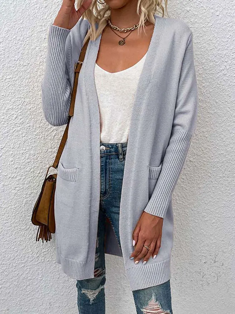 Autumn Winter Long Cardigan Women Knitted Cardigan Ladies Kimono V Neck Long Sleeve Pocket Cardigan For Women
Autumn Winter Long Cardigan Women Knitted Cardigan Ladies Kimono V Neck Long Sleeve Pocket Cardigan For Women