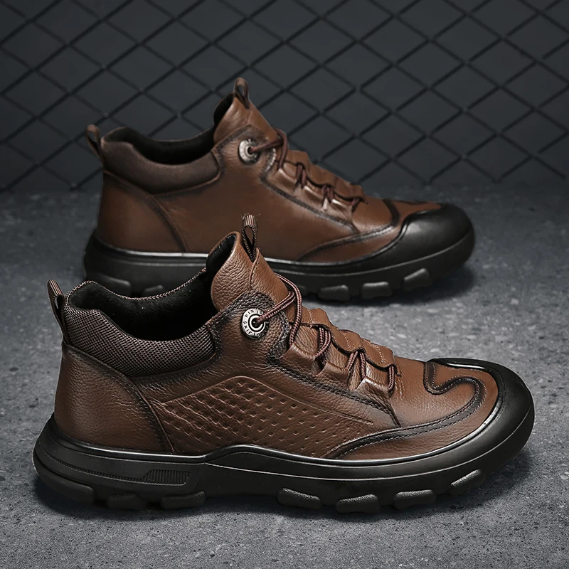 Spring Autumn New Mens Casual Shoes Versatile Non-Slip Men Footwear Vintage Style Male Hiking Shoes Lace-Up Handmade Ankle Boots
Spring Autumn New Mens Casual Shoes Versatile Non-Slip Men Footwear Vintage Style Male Hiking Shoes Lace-Up Handmade Ankle Boots