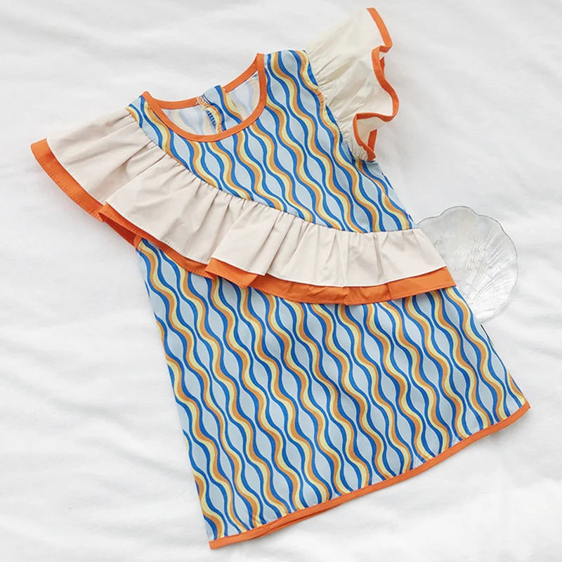 Summer Stripe Pattern Casual Dress Princess Dress For Girl Clothes Pleated Decoration Children Dress
Summer Stripe Pattern Casual Dress Princess Dress For Girl Clothes Pleated Decoration Children Dress
