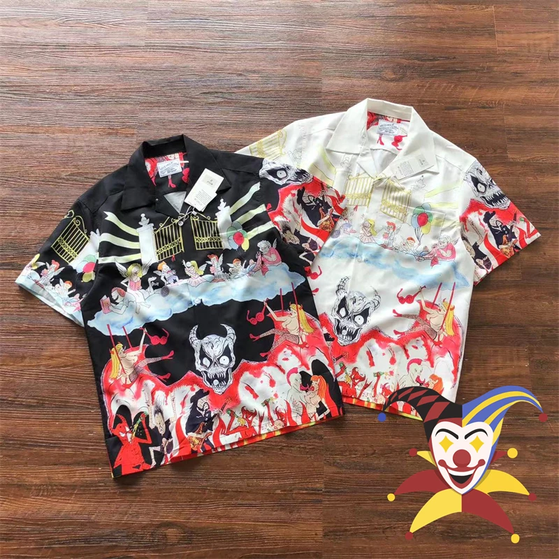 Wacko Maria Hawaiian Shirts Men Women Ghost Graffiti Full Printing Skull Print Top Loose High Street Shirt
Wacko Maria Hawaiian Shirts Men Women Ghost Graffiti Full Printing Skull Print Top Loose High Street Shirt