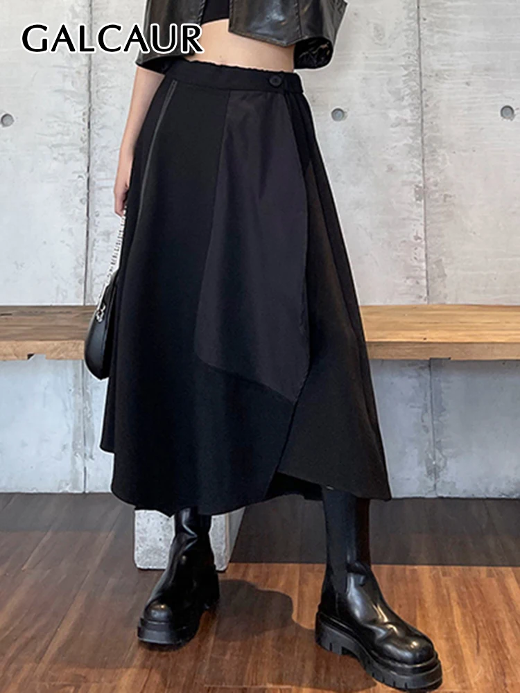 GALCAUR Irregular Folds Skirts For Women High Waist Patchwork Zipper Streetwear Solid Loose A Line Midi Shirt Female 2023 New
GALCAUR Irregular Folds Skirts For Women High Waist Patchwork Zipper Streetwear Solid Loose A Line Midi Shirt Female 2023 New
